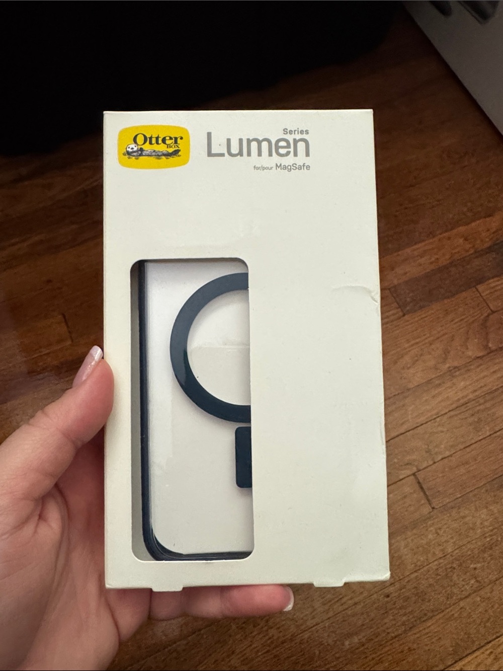 OtterBox Phone Case Packaging - White with blue Accent iPhone promax 15